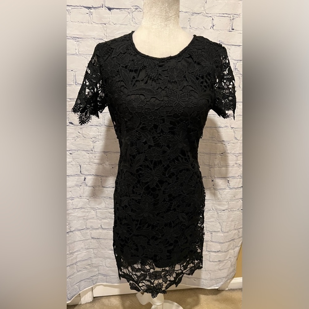NWT City Studio Black Lace Dress Size 9/10